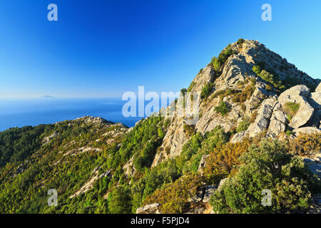 view from Calanche ridge in Elba island, Tuscany, Italy Stock Photo