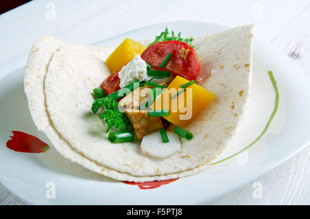 Mexican food dish Chipotle Squash Tacos Stock Photo