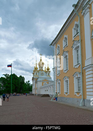Peterhof Palace.  Saint-Petersburg, Russia- JUNE 3, 2015 Stock Photo