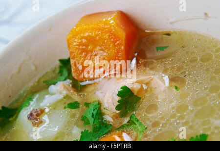 balik shurpa -  Uzbek fish soup. Stock Photo