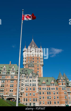 Canada, Quebec, Quebec City. Fairmont Hotel, Château Frontenac. Old Quebec City is designated a UNESCO World Heritage Site. Stock Photo