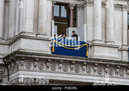 Whitehall, London, UK. 8th November 2014. A single wooden cross at the ...