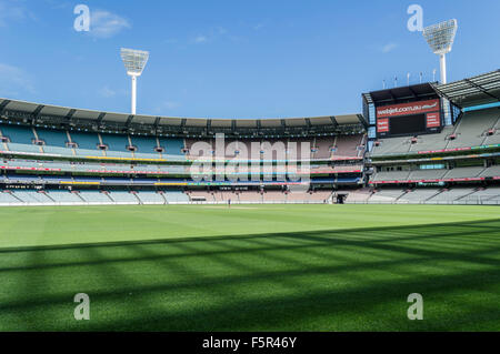 The Melbourne Cricket Ground (MCG) is an Australian sports stadium located in Yarra Park, Melbourne, Victoria, and is home to th Stock Photo