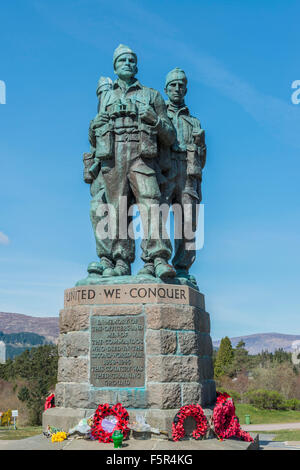 Commando Memorial is a Category A listed monument in the United Kingdom, dedicated to the men of the original British Commandos Stock Photo