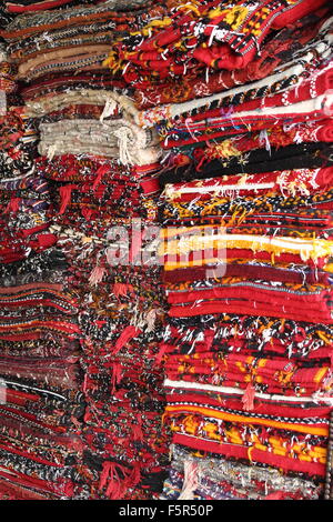 Display of rugs for sale in the old preserved Village of Zhervana ...