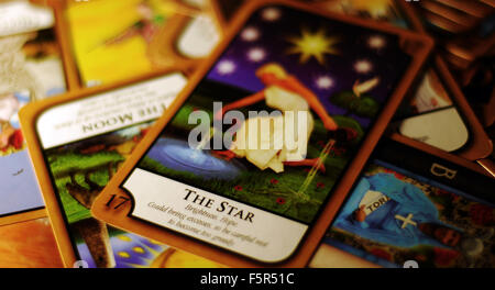 tarot,cards,death,fortune teller, reading,psychic Stock Photo