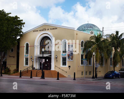 MIAMI, FLORIDA - NOVEMBER 11, 2012: The Jewish Museum of Florida, on Washington Ave. in the South Beach section of Miami, FL. Stock Photo