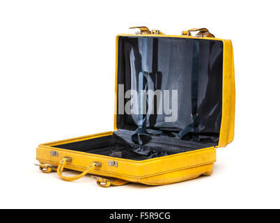 Vintage suitcase made by Näsijärven Pahvitehdas Oy of Finland (Näsijärvi Cardboard Factory). Stock Photo