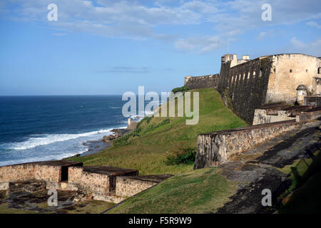 San Cristobal Fort, San Juan, Puerto Rico, Caribbean Stock Photo