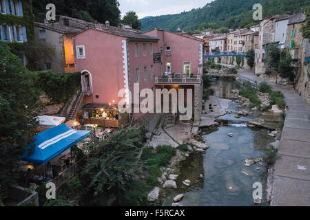 Rennes les Bains,Aude,hot,water,pool,France,spring Stock Photo