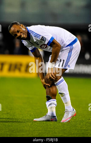 Columbus, Ohio, USA. 08th Nov, 2015. Montreal Impact forward Didier Drogba (11) in the first half of the Audi 2015 MLS Cup Playoffs match between Montreal Impact and Columbus Crew SC at MAPFRE Stadium, in Columbus OH. November 8, 2015. Columbus Crew SC won in extra time with an aggregate score of 4 to 3. Photo Credit: Dorn Byg/CSM Credit:  Cal Sport Media/Alamy Live News Stock Photo