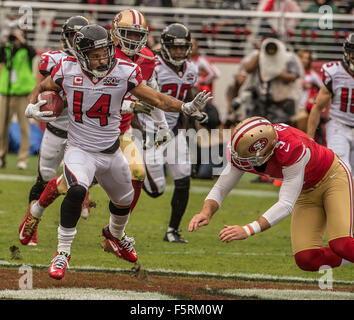 San Francisco, California, USA. 23rd Nov, 1997. San Francisco 49ers vs. San  Diego Charge at Candlestick Park Sunday, November 23, 1997. 49ers beat  Chargers 17-10. San Francisco 49ers wide receiver Iheanyi Uwaezuoke (