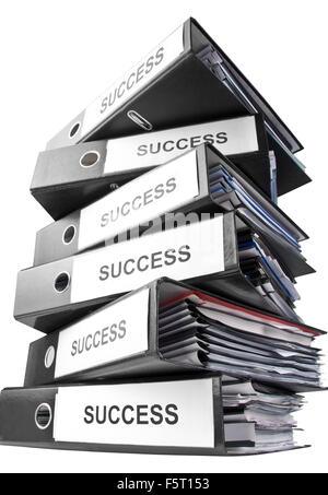 Heap of binders. Isolated Stock Photo