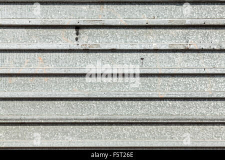 Grunge corrugated metal wall, abstract industrial background. Stock Photo