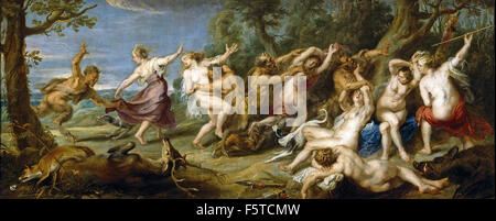 Peter Paul Rubens - Diana and her Nymphs surprised by Satyrs Stock Photo