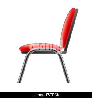 Single Red Office Chair Stock Vector