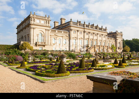 The Terrace Garden at Harewood House in West Yorkshire, UK. One of the ten Treasure Houses of England. Stock Photo