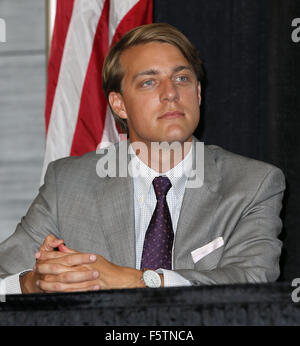 2016 Miss America Judges Press Conference at Boardwalk Hall in Atlantic City, NJ  Featuring: Josh Randall Where: Atlantic City, New Jersey, United States When: 09 Sep 2015 Stock Photo