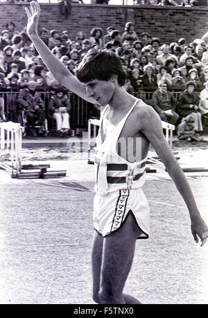 Sebastian Coe  at the Gateshead Stadium in the 1970's Stock Photo