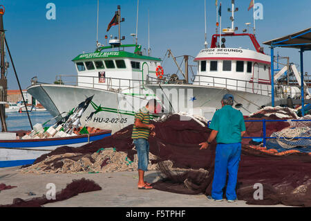 Fishing port, Isla Cristina, Huelva province, Region of Andalusia, Spain, Europe Stock Photo