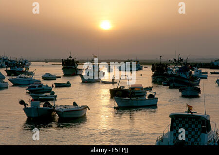 Fishing port, Isla Cristina, Huelva province, Region of Andalusia, Spain, Europe Stock Photo