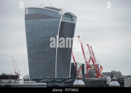 London, UK. 09th Nov, 2015. The City is a forest of cranes, indicating that construction work continues apace around othe city landmarks such as Tower 42 (The Natwest Tower), The cheesegrater (The Leadenhall Building) and the walkie talkie (20 Fenchurch Street). Credit:  Guy Bell/Alamy Live News Stock Photo