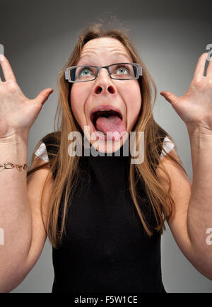 Portrait of a insane attractive business woman Stock Photo