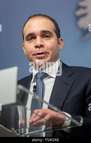 HRH Prince Ali Bin Al Hussein, FIFA Executive Committee member, delivers his lecture 'Reforming FIFA' at Chatham House.  Featuring: HRH Prince Ali Bin Al Hussein Where: London, United Kingdom When: 10 Sep 2015 Stock Photo