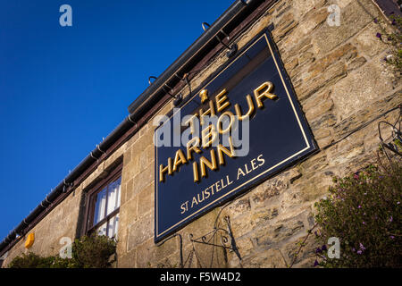 The Harbour Pub or Inn, Porthleven, Cornwall UK Stock Photo