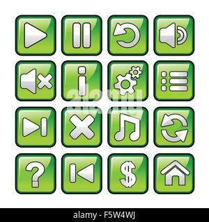 A vector illustration of game icon sets Stock Vector