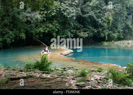 Semuc Champey pools, Guatemala, Central America Stock Photo