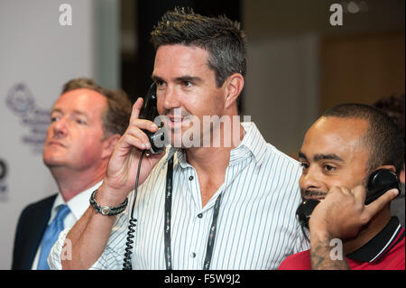 BGC Annual Global Charity Day held at Canary Wharf.  Featuring:  Kevin Pietersen Where: London, United Kingdom When: 11 Sep 2015 Stock Photo