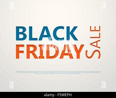 Cut out the paper lettering for black friday Stock Vector