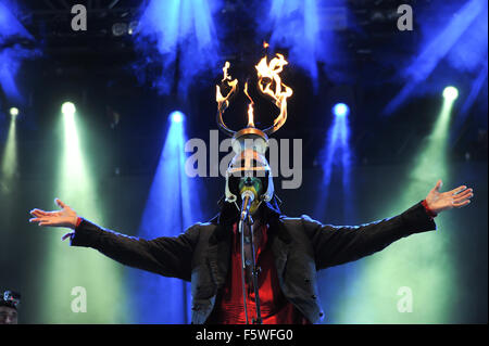 Bestival 2015 - Day 3 - Performances - The Crazy World of Arthur Brown  Featuring: The Crazy World of Arthur Brown Where: Isle Of Wight, United Kingdom When: 12 Sep 2015 Stock Photo