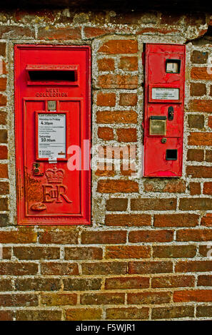 Postbox and Stamp machine at Brill in Buckinghamshire Stock Photo