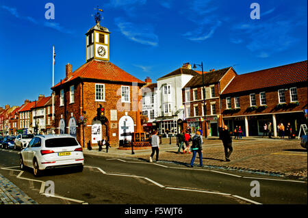 Yarm High Street and Town Hall Stock Photo