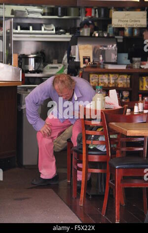 Nick Nolte has lunch in Beverly Hills on his own  Featuring: Nick Nolte Where: Los Angeles, California, United States When: 15 Sep 2015 Stock Photo