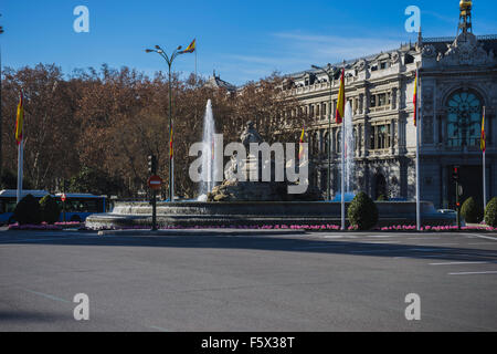 mythical fountain of Cibeles, the capital of Spain madrid Stock Photo