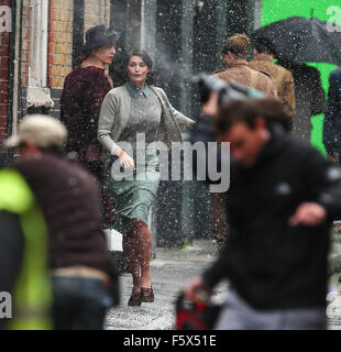 Gemma Arterton films a scene for the movie 'Their Finest Hour and a