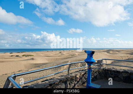 MasPalomas Dunes, close to sunset, in the Canary Islands, Spain Stock Photo