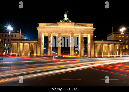 Brandenburger Tor, Platz des 18. Maerz, Berlin-Mitte. Stock Photo