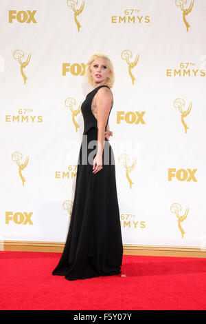 67th Annual Primetime Emmy Awards at Microsoft Theater - Red Carpet Arrivals  Featuring: Lady Gaga Where: Los Angeles, California, United States When: 20 Sep 2015 Stock Photo