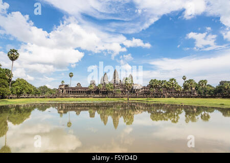 Angkor Wat is part of a stunning complex of temples and other monument near Siem Reap in Cambodia. Stock Photo