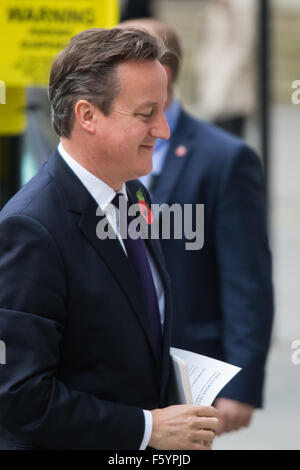 Chatham House, London, UK. November 10th 2015. British Prime Minister David Cameron arrives at Chatam House to outline his demands for EU reform. Credit:  Paul Davey/Alamy Live News Stock Photo