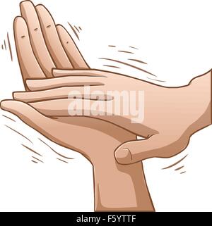 A vector illustration of clapping hands. Stock Vector