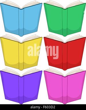Vector illustration of colorful books pack. Stock Vector