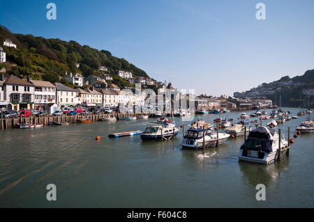 The Cornish Coastal Town Of Looe Overlooking The East Looe River Cornwall England UK Stock Photo