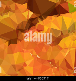 Low polygon style illustration of harvest gold abstract geometric background. Stock Photo