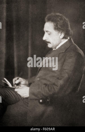 Albert Einstein, 1879 – 1955.  German-born theoretical physicist. He developed the general theory of relativity. Stock Photo