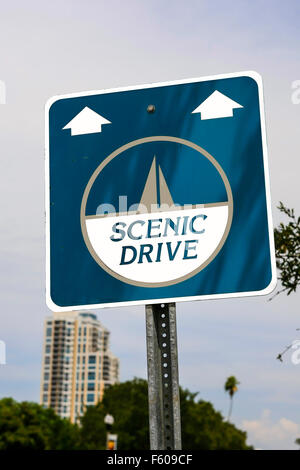 Scenic Drive sign in St. Petersburg, Florida Stock Photo